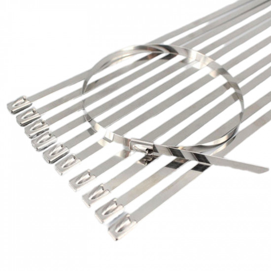 BAND IT Ball Lok Cable Ties Grade 316 Stainless Steel 7 9x500mm X100